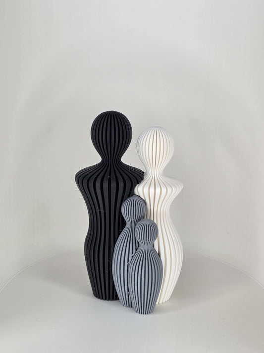 Verbinding - Gezin - Groot - Zwart/Wit - 25cm