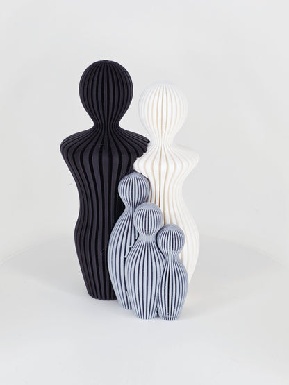 Verbinding - Gezin - Klein - Zwart/Wit - 13cm