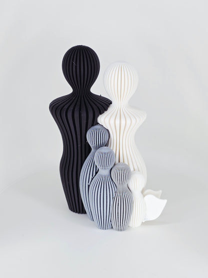 Verbinding - Rouw - Klein - Zwart/Wit - 13cm