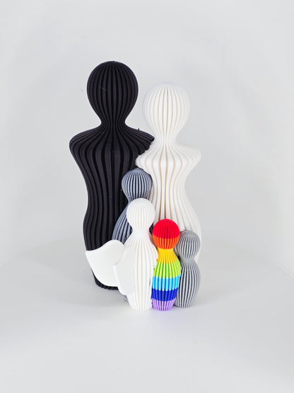 Verbinding - Rouw - Klein - Zwart/Wit - 13cm