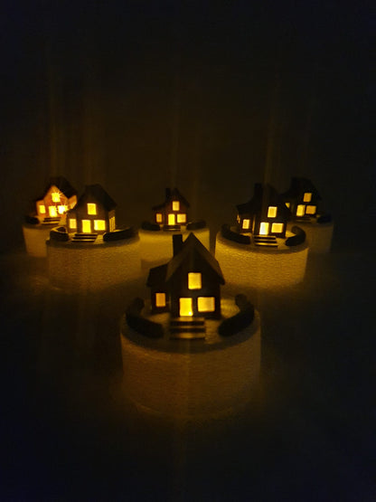 Theelicht Kersthuisje